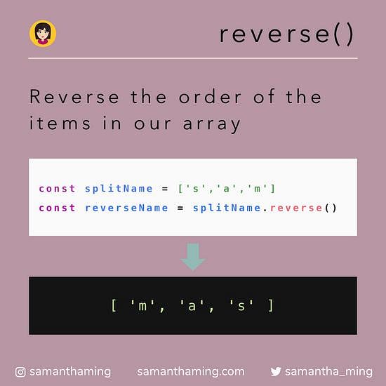 Javascript reverse function