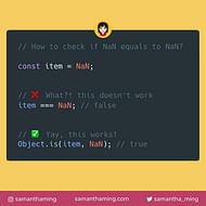 How to Check if NaN is equal to NaN in JavaScript
