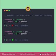 Prevent Error with Default {} when Destructuring in JavaScript