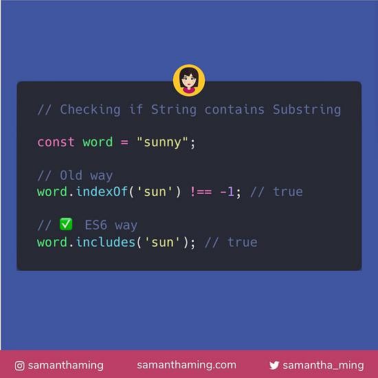 Checking if String contains Substring | SamanthaMing.com