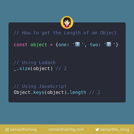 How To Get An Object Length | Samanthaming.Com