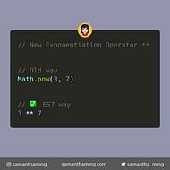 JavaScript Exponentiation Operator