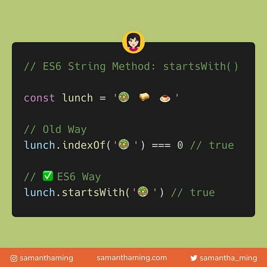 Code snippet on String startsWith Method
