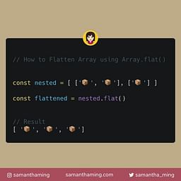 Flatten Array using Array.flat in JavaScript