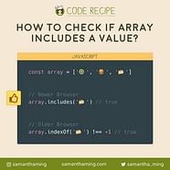 How To Check If Array Includes A Value In JavaScript SamanthaMing