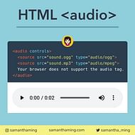 HTML audio tag