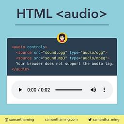 HTML audio tag