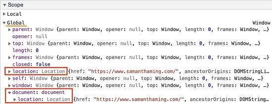 window location detect change