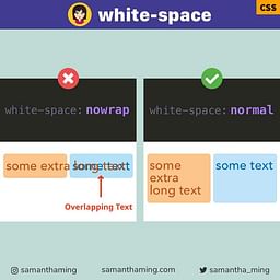 Fix Text Overlap with CSS white-space